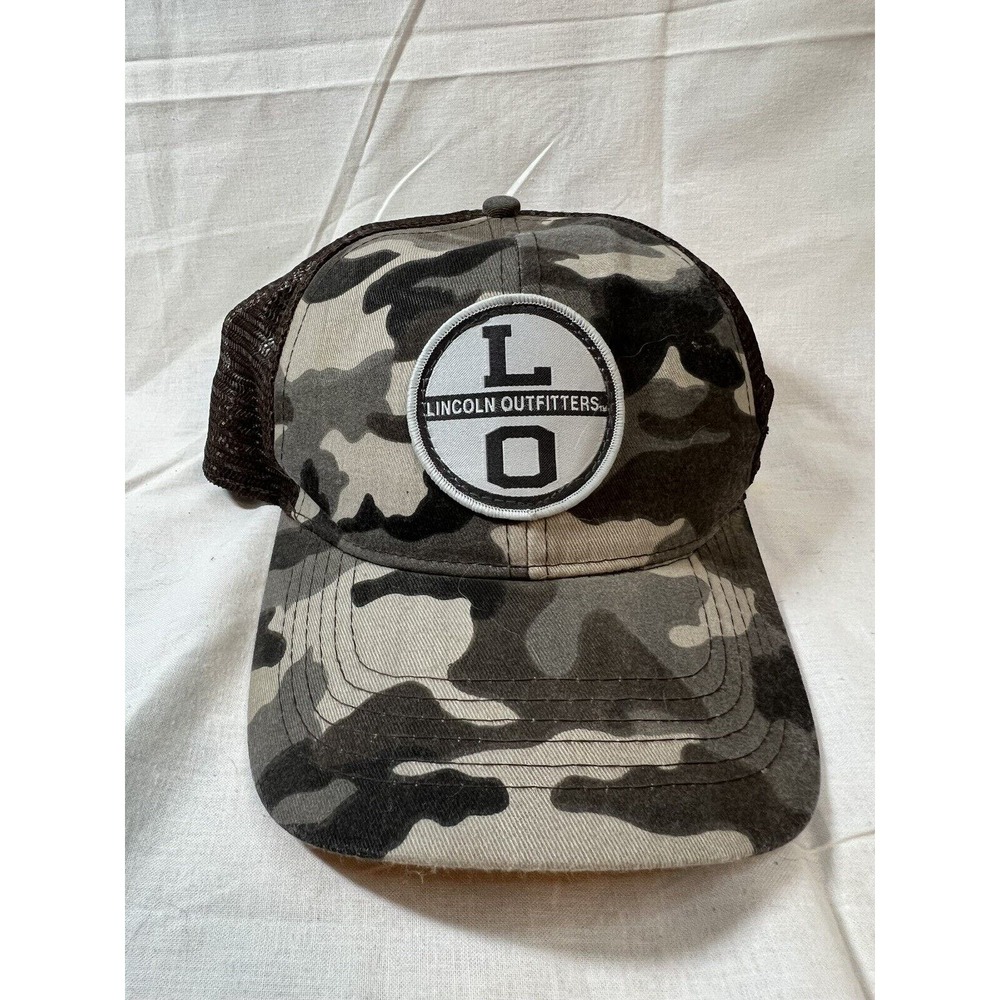 Lincoln Outfitters Hat Camo, Green Outdoor Cap Adjustable Mesh SnapBack‎